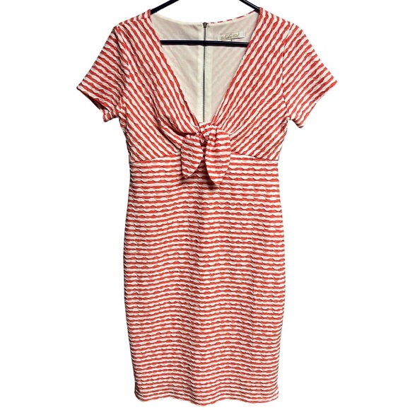 Bleecker 126 Dresses & Skirts - Bleecker 126 Coral Textured Striped Dress Size 8